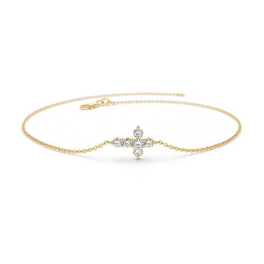 Moissanite Cross Bracelet