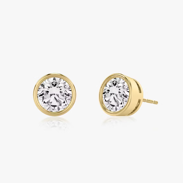 Lab-grown Diamond Bezel Stud Earrings