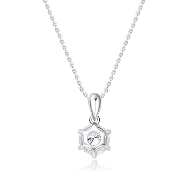 18K Gold Six Prong Diamond Pendant (5ct)