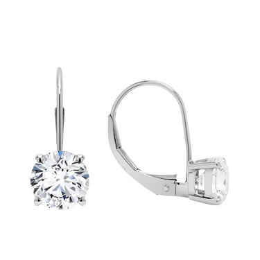 Classic Leverback Moissanite Earrings