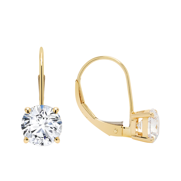 Classic Leverback Moissanite Earrings