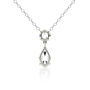 Duo Round & Pear Diamond Pendant