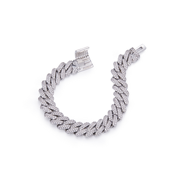 Classic Moissanite Cuba Chain Bracelet