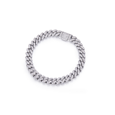 Classic Moissanite Cuba Chain Bracelet