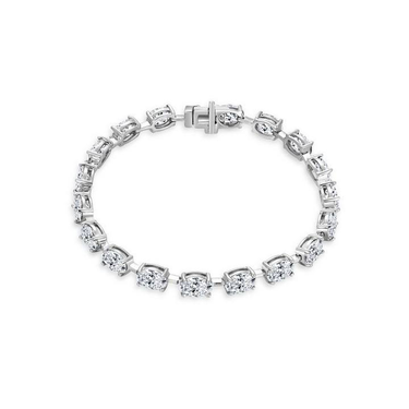 Oval Moissanite Line Tennis Bracelet