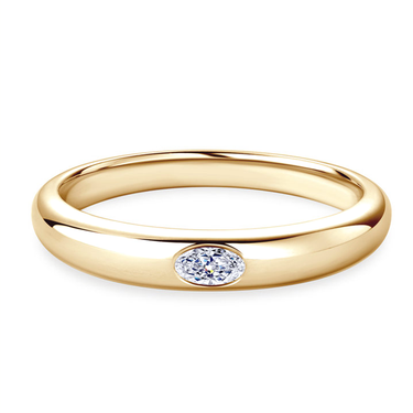 Oval Cut Dome Band Ring