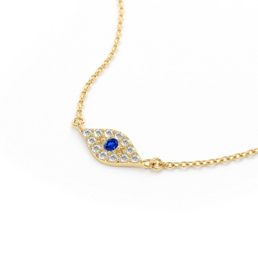 Sapphire & Diamond Evil Eye Pendant