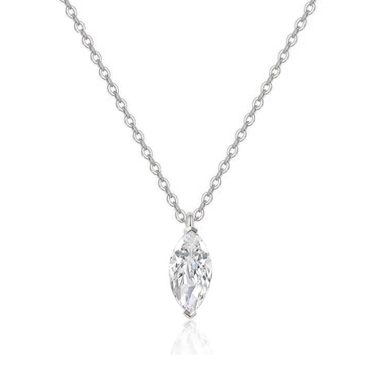 Solitaire Lab-grown Marquise Diamond Pendant