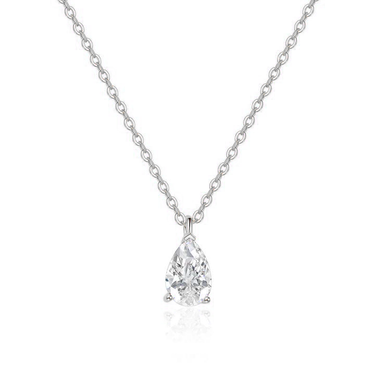 Solitaire Lab-grown Pear Diamond Pendant