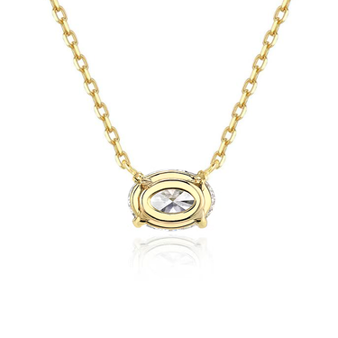 Classic Lab-grown Oval Diamond Necklace