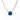 Moissanite Tennis Chain & Cushion Sapphire Pendant