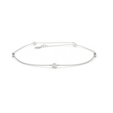 Five Bezel Set Diamond Bracelet