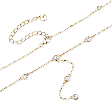 Bezel Moissanite Drop Necklace