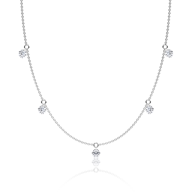 Floating Station Diamond Necklace