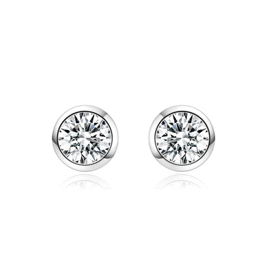 Lab-grown Diamond Bezel Stud Earrings