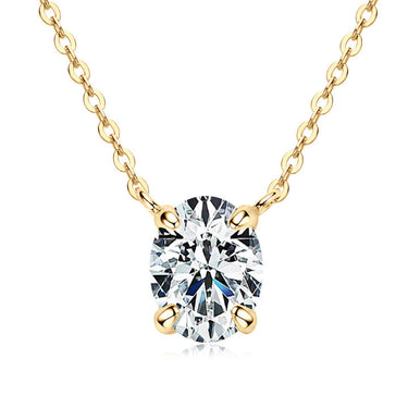 Classic Oval Moissanite Pendant