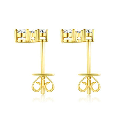 Trilogy Lab Diamond Cluster Stud Earring