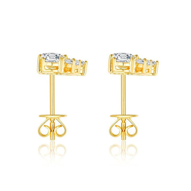 Multi Diamond Cluster Stud Earrings