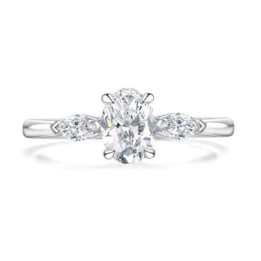 Marquise Three-stone Engagement Ring