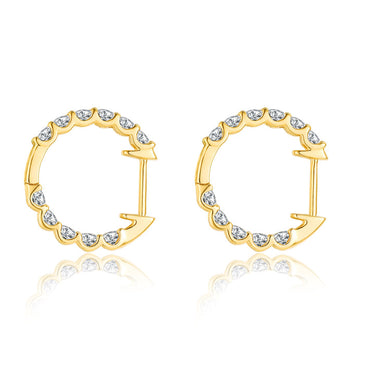 Diamond Eternity Hoop Earrings