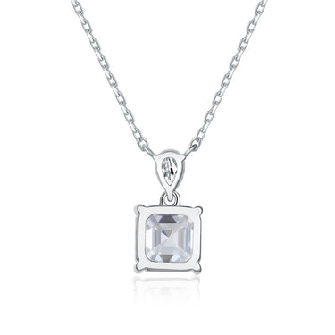 Pear & Asscher Diamond Drop Pendant