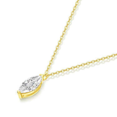 Solitaire Lab-grown Marquise Diamond Pendant