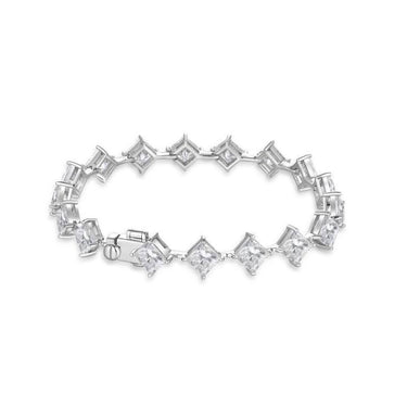 Princess Moissanite Line Tennis Bracelet