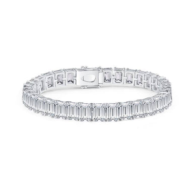 Emerald Cut Lab-Grown Diamond Tennis Bracelet