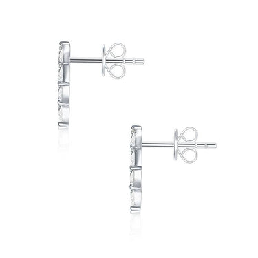 Marquise Lab Diamond Cluster Stud Earring