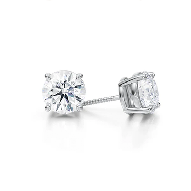 Classic Moissanite Screwback Studs Earrings