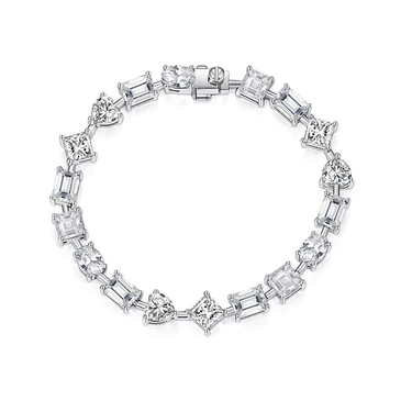 Multi Moissanite Line Tennis Bracelet