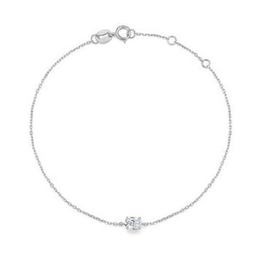 Solitaire Oval Diamond Bracelet