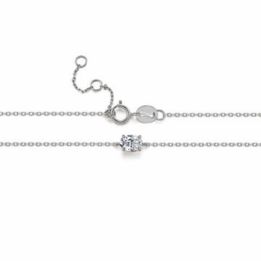 Solitaire Oval Diamond Bracelet