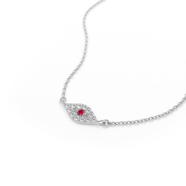 Ruby & Diamond Evil Eye Pendant